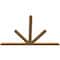 Ekena Millwork Saratoga Timber Gable Bracket, Western Red Cedar, 72"W x 48"H x 1 1/2"D x 3 1/2"F, 16/12 Pitch GBW072X48X0204SAR00SWR - alternate 5